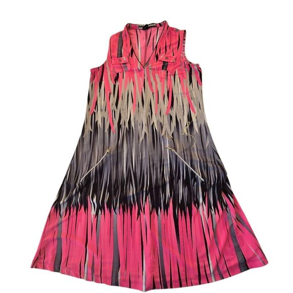 Jamie Sadock V-Neck Performance Stretch Sleeveless Golf Dress Multicolor Small - Picture 3 of 12